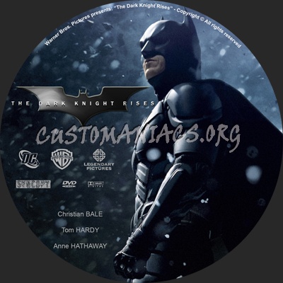 The Dark Knight Rises dvd label