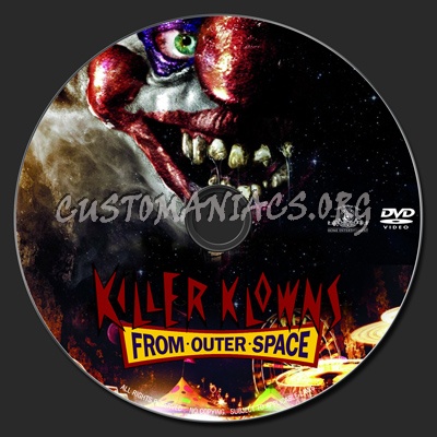 Killer Klowns From Outer Space (1988) dvd label