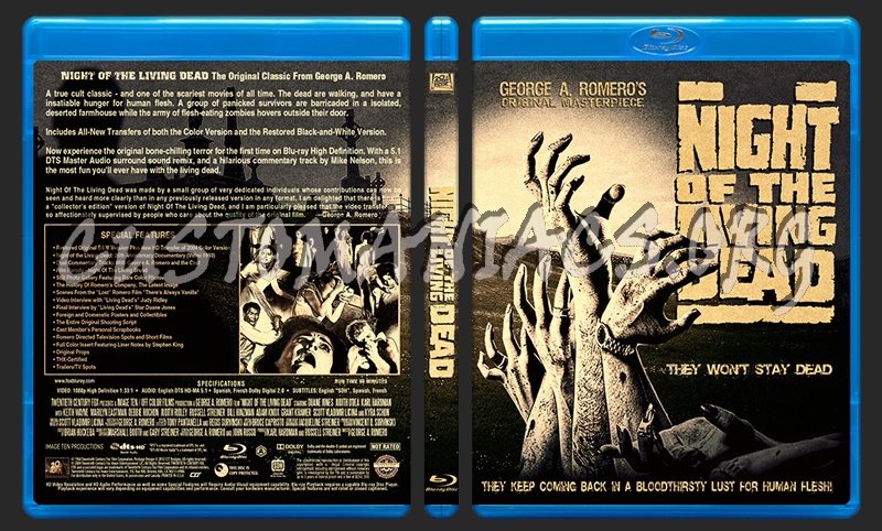 Night of The Living Dead blu-ray cover