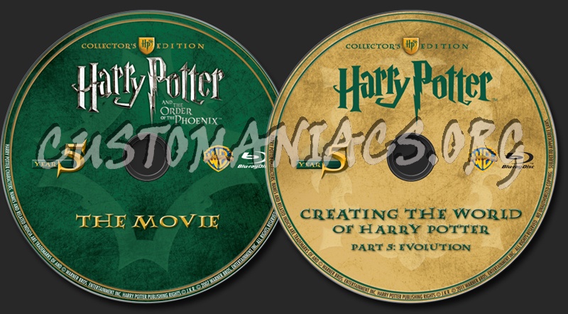 Harry Potter and the Order of the Phoenix blu-ray label