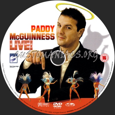 Paddy McGuinness Live dvd label