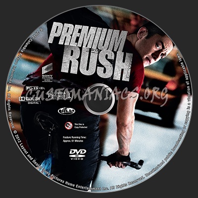 Premium Rush dvd label