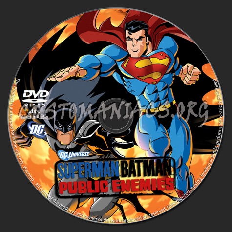 Superman Batman Public Enemies dvd label