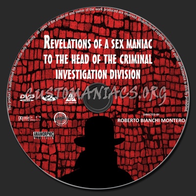 Revelations of a Sex Maniac to the Head of the Criminal Investigation Division dvd label