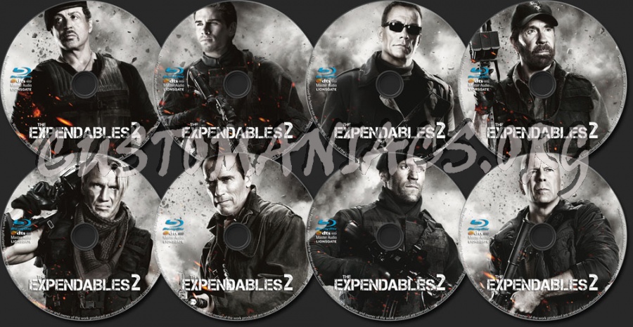 The Expendables 2 blu-ray label