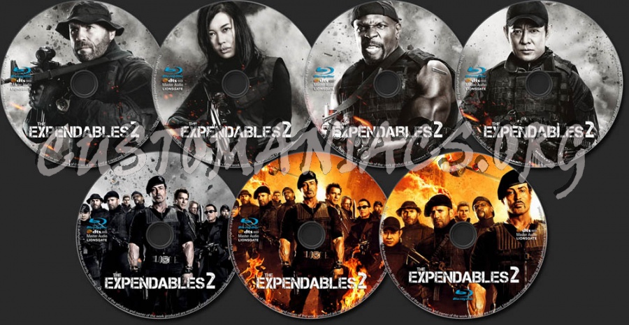 The Expendables 2 blu-ray label