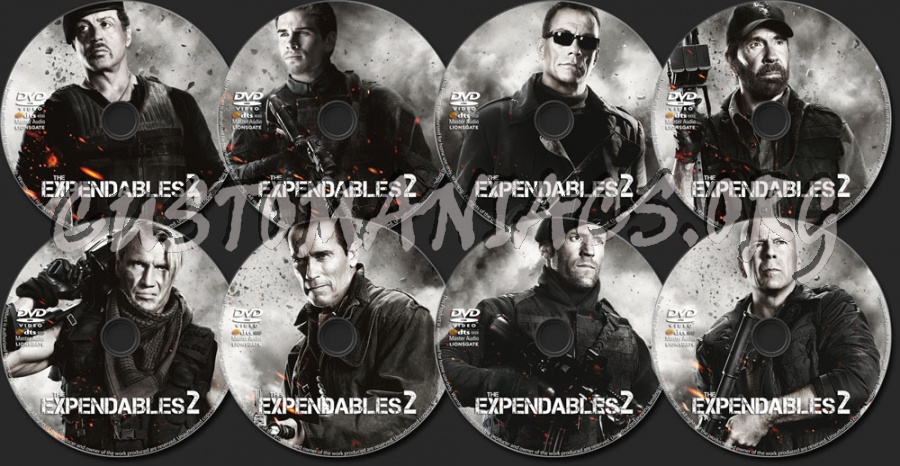 The Expendables 2 dvd label