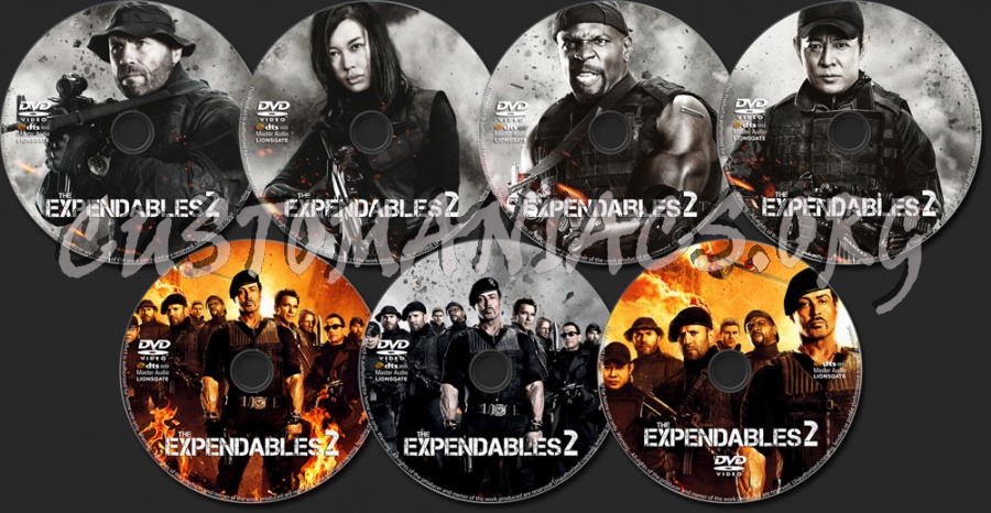 The Expendables 2 dvd label