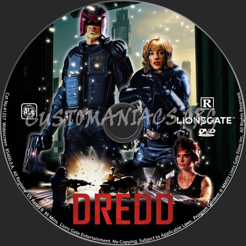 Dredd dvd label