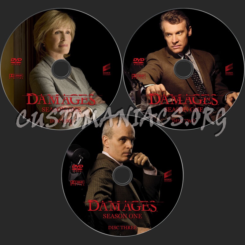 Damages Season 1 dvd label