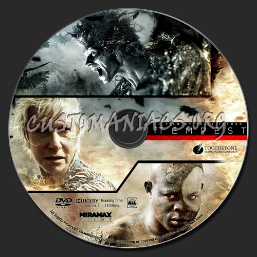 The Tempest dvd label