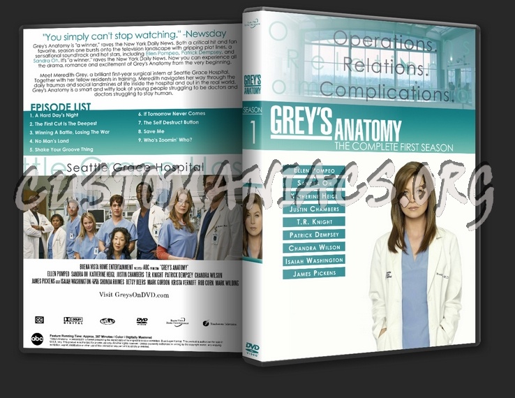 Grey's Anatomy Season 1-4 dvd cover