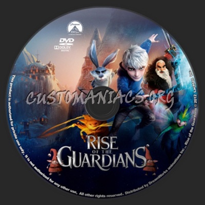 Rise of the Guardians dvd label