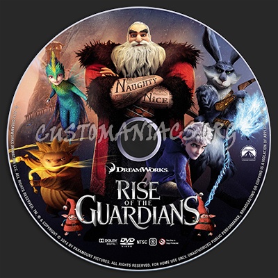 Rise of the Guardians dvd label