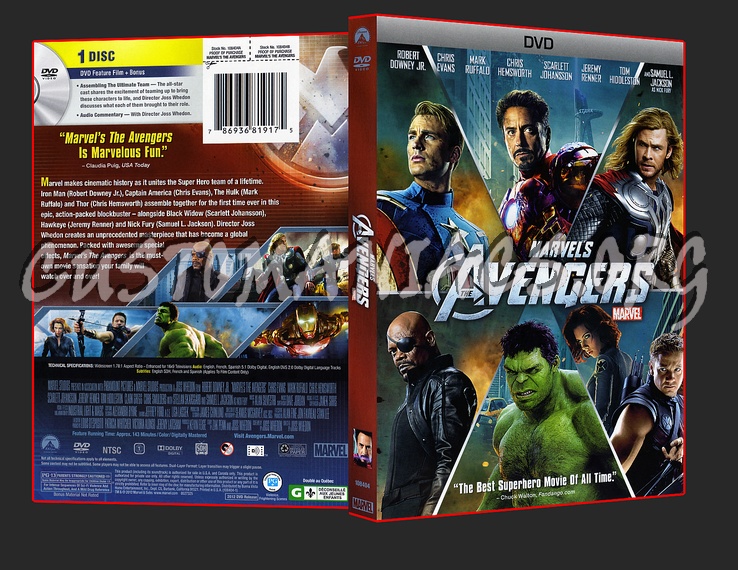 The Avengers dvd cover