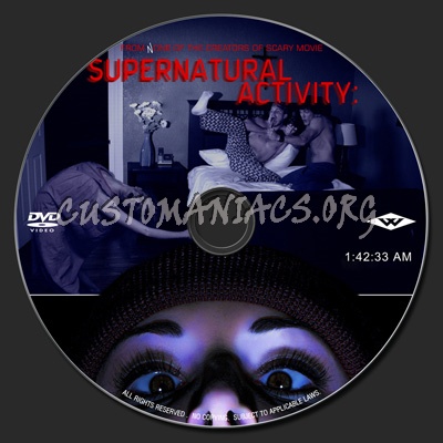 Supernatural Activity (2012) dvd label