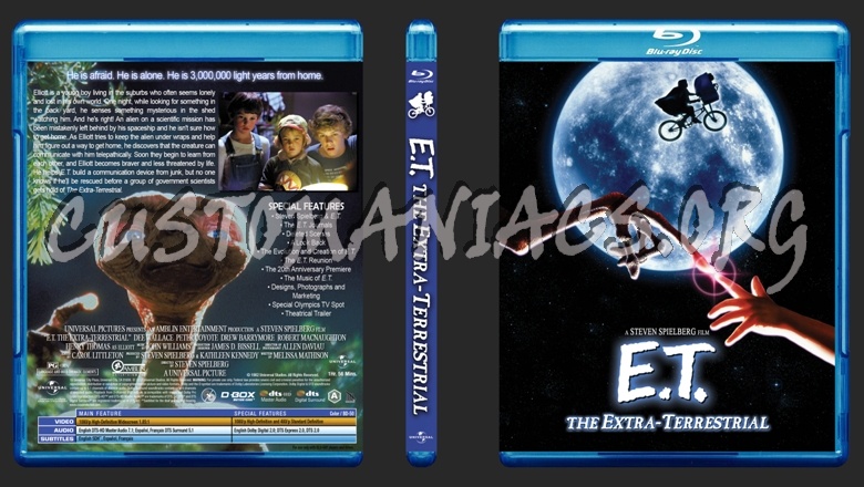 E.T. The Extra-Terrestrial blu-ray cover