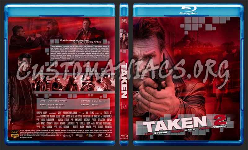 Taken 2 blu-ray cover