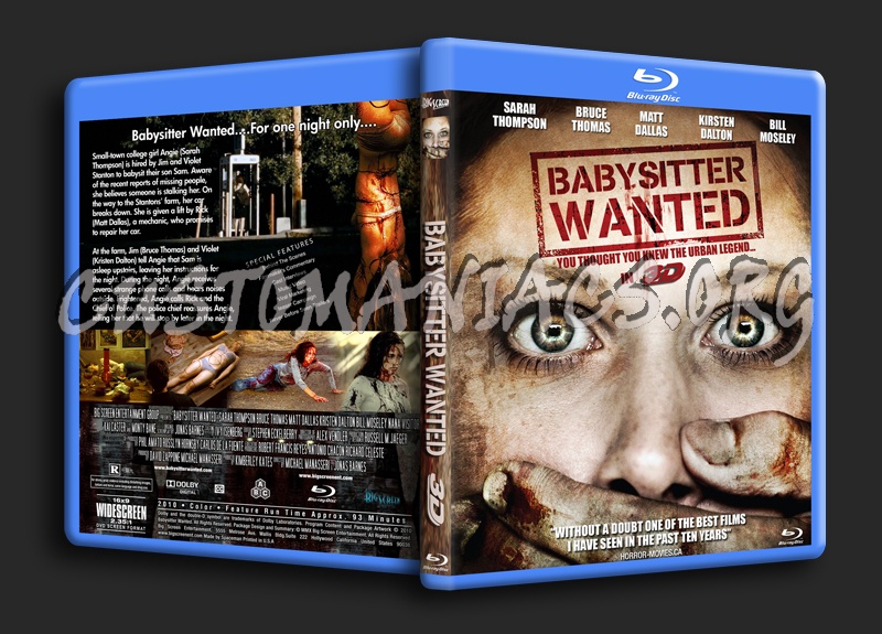 Babysitter Wanted 3D blu-ray cover