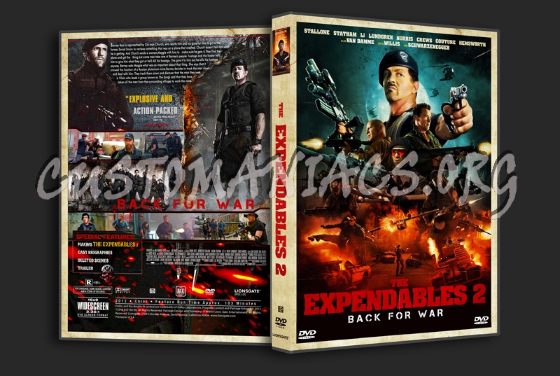 The Expendables 2 dvd cover