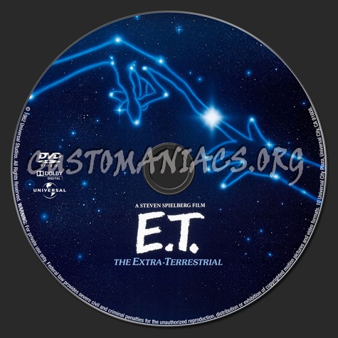 E.T. The Extra Terrestrial dvd label