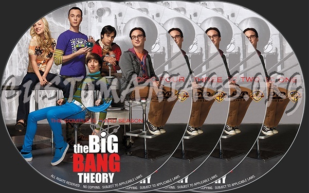 The Big Bang Theory : The Complete Third Season (2009) dvd label