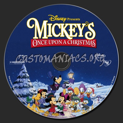 Mickey's Once Upon A Christmas blu-ray label