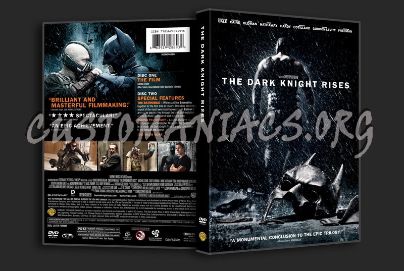 The Dark Knight Rises dvd cover