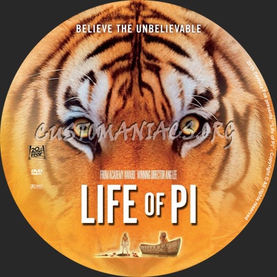 Life of Pi dvd label