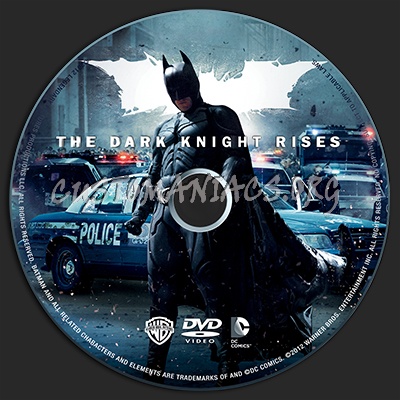 The Dark Knight Rises dvd label