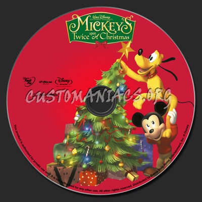 Mickey's Twice Upon A Christmas blu-ray label