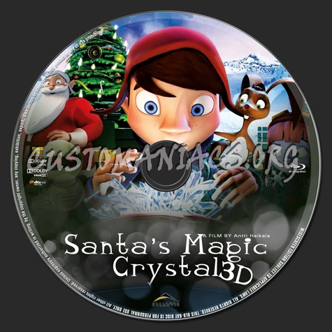 Santa's Magic Crystal 3D blu-ray label