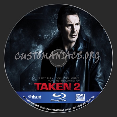 Taken 2 blu-ray label