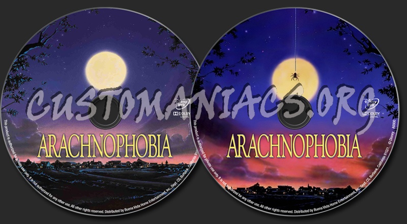 Arachnophobia dvd label