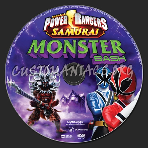 Power Rangers Samurai Monster Bash dvd label