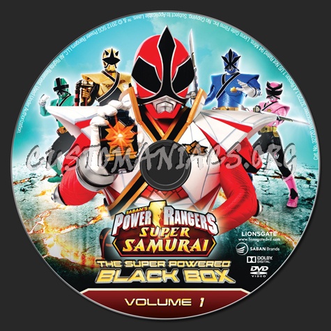 Power Rangers Super Samurai The Super Powered Black Box Volume 1 dvd label