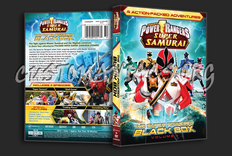 Power Rangers Super Samurai The Super Powered Black Box Volume 1 dvd cover