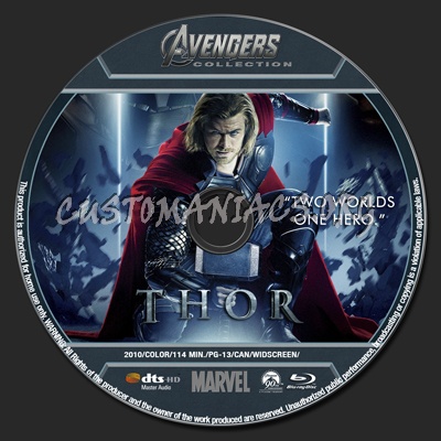 Avengers Collection - Thor blu-ray label