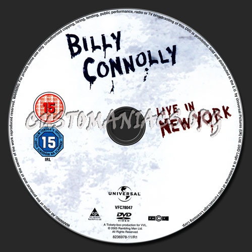 Billy Connolly Live in New York dvd label