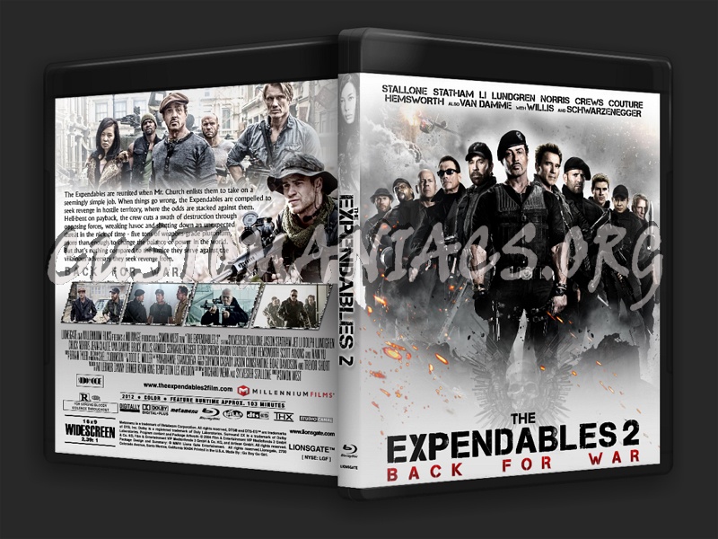 The Expendables 2 blu-ray cover