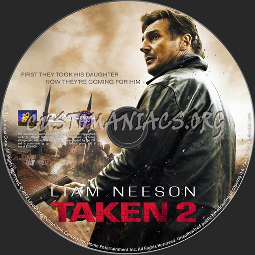 Taken 2 dvd label