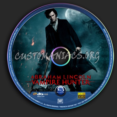 Abraham Lincoln Vampire Hunter blu-ray label