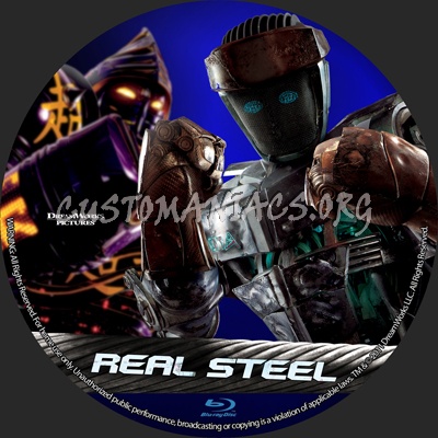 Real Steel blu-ray label