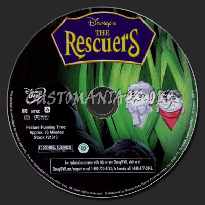 The Rescuers dvd label