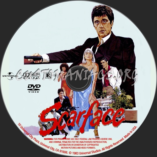 Scarface dvd label