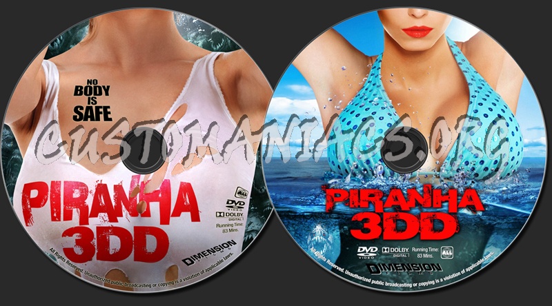 Piranha 3DD dvd label