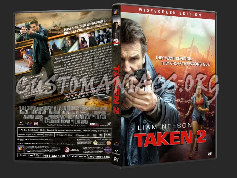 Taken 2 (2012) dvd cover