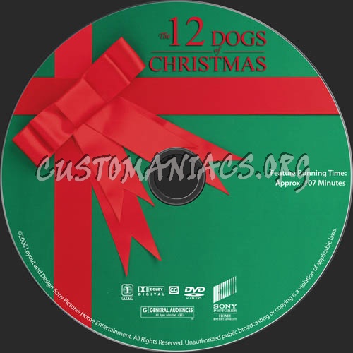 The 12 Dogs of Christmas dvd label