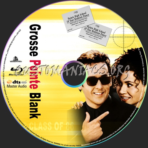 Grosse Pointe Blank blu-ray label