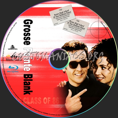 Grosse Pointe Blank blu-ray label